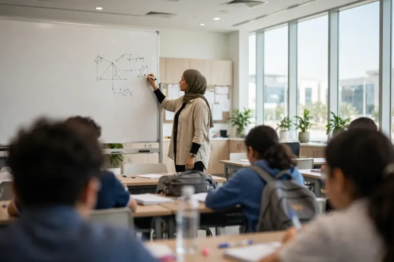 Teacher salary in Bahrain — teacher in a modern Bahrain classroom